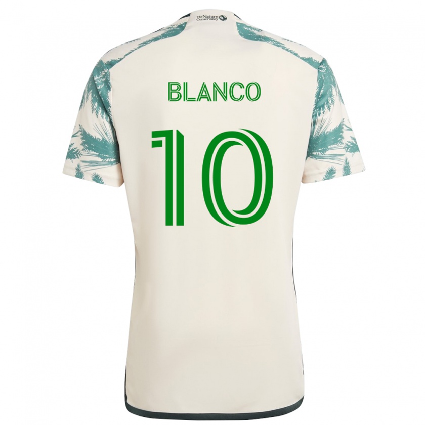 Kandiny Niño Camiseta Sebastián Blanco #10 Beige Marrón 2ª Equipación 2024/25 La Camisa Chile