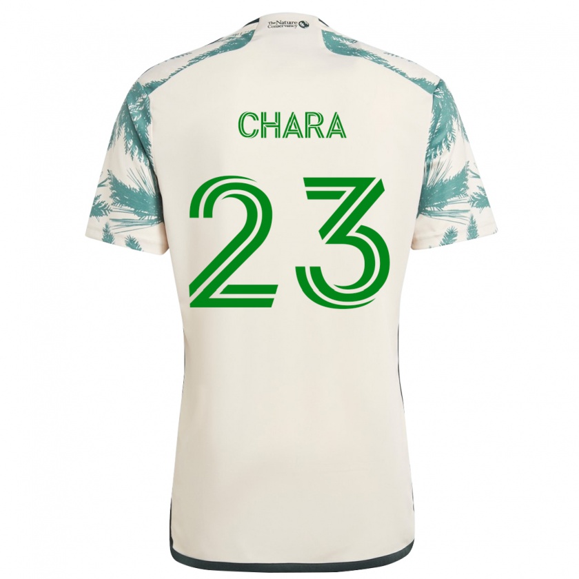 Kandiny Niño Camiseta Yimmi Chará #23 Beige Marrón 2ª Equipación 2024/25 La Camisa Chile