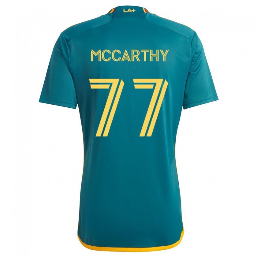 Kandiny Niño Camiseta John Mccarthy #77 Verde Amarillo 2ª Equipación 2024/25 La Camisa Chile