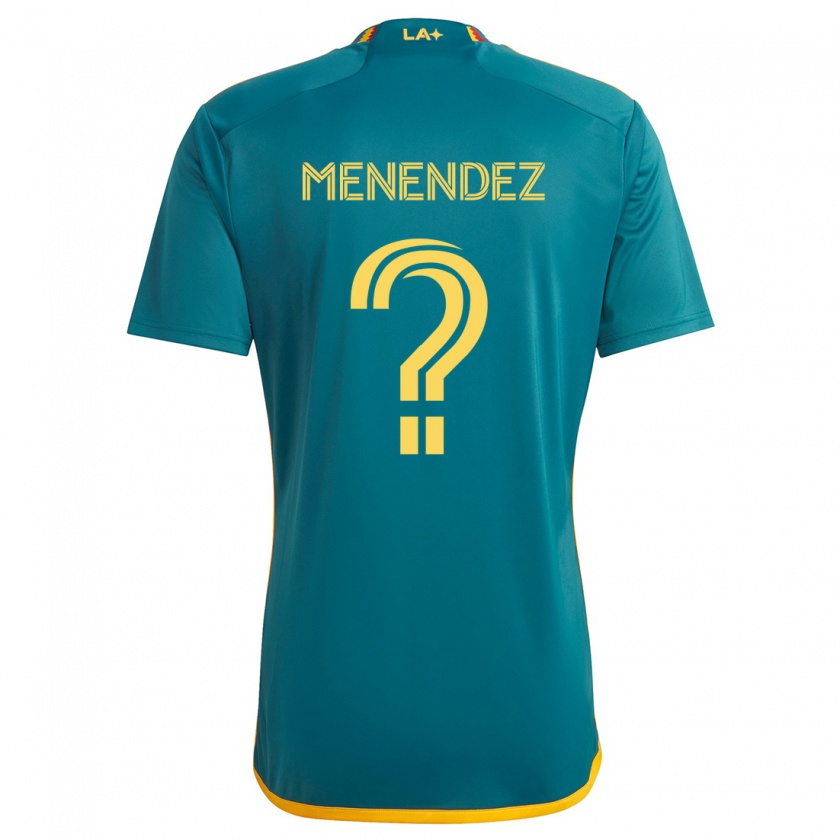 Kandiny Niño Camiseta Alexsander Menendez #0 Verde Amarillo 2ª Equipación 2024/25 La Camisa Chile