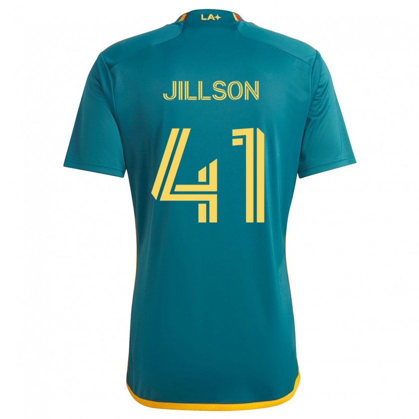 Kandiny Niño Camiseta Simon Jillson #41 Verde Amarillo 2ª Equipación 2024/25 La Camisa Chile