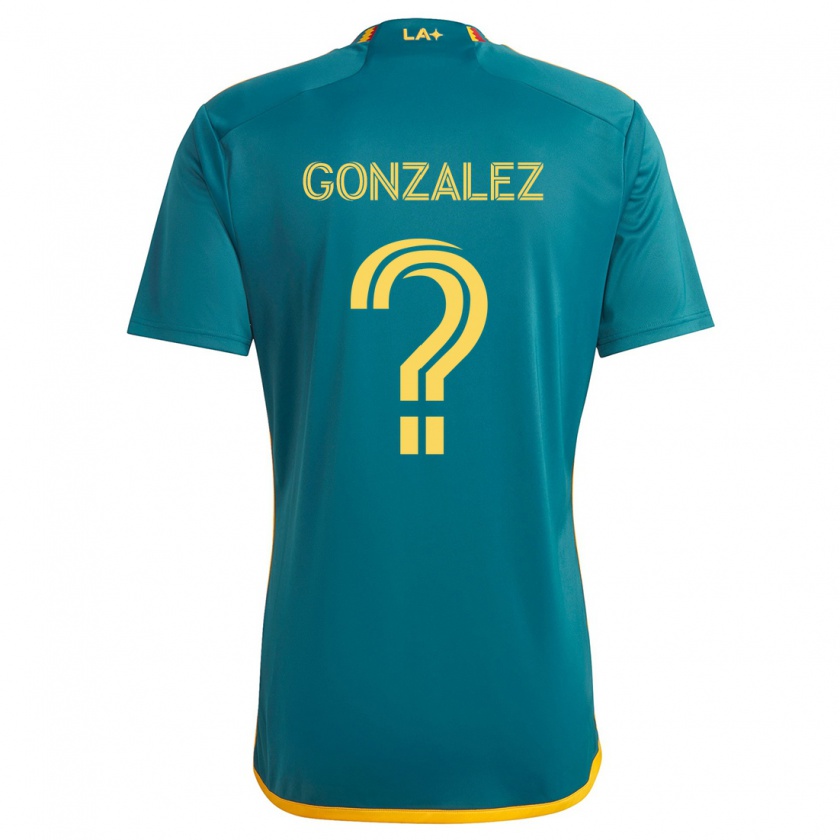 Kandiny Niño Camiseta Miguel Gonzalez #0 Verde Amarillo 2ª Equipación 2024/25 La Camisa Chile