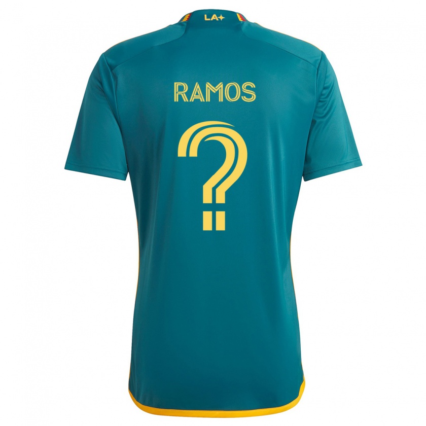 Kandiny Niño Camiseta Rubén Ramos #0 Verde Amarillo 2ª Equipación 2024/25 La Camisa Chile