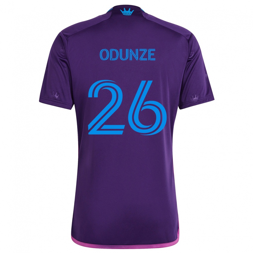 Kandiny Niño Camiseta Chituru Odunze #26 Azul Morado 2ª Equipación 2024/25 La Camisa Chile