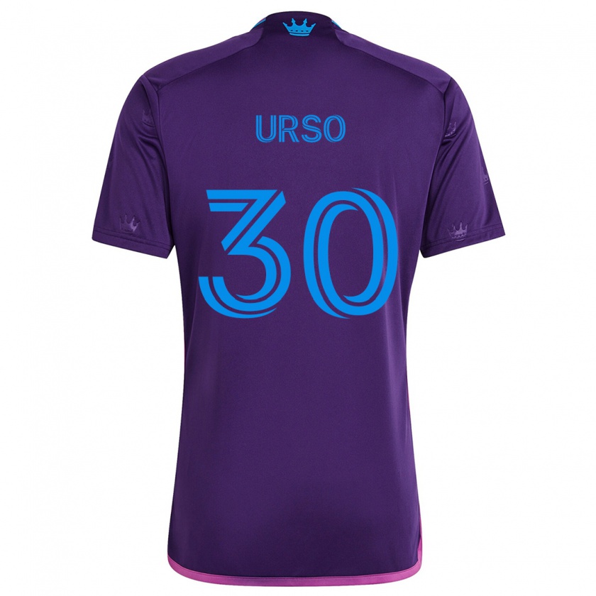 Kandiny Niño Camiseta Júnior Urso #30 Azul Morado 2ª Equipación 2024/25 La Camisa Chile