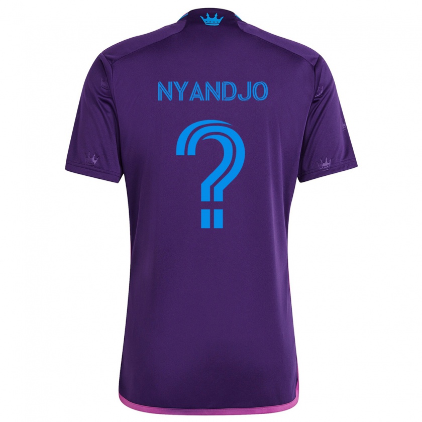 Kandiny Niño Camiseta James Nyandjo #0 Azul Morado 2ª Equipación 2024/25 La Camisa Chile