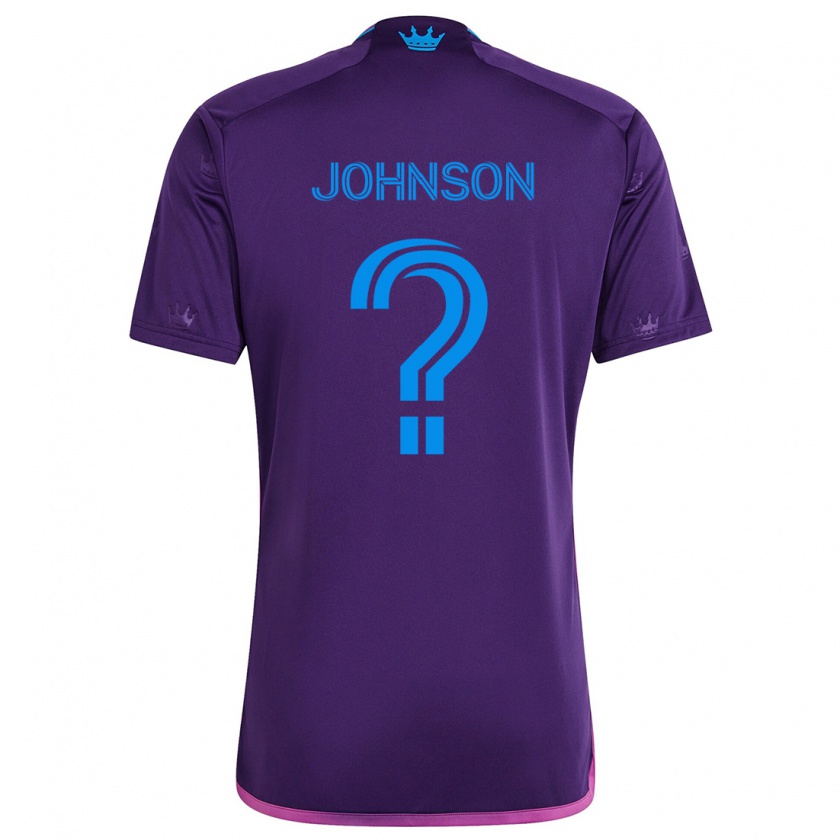 Kandiny Niño Camiseta Tate Johnson #0 Azul Morado 2ª Equipación 2024/25 La Camisa Chile