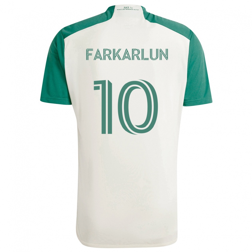 Kandiny Niño Camiseta Jimmy Farkarlun #10 Colores Tostados Verde 2ª Equipación 2024/25 La Camisa Chile