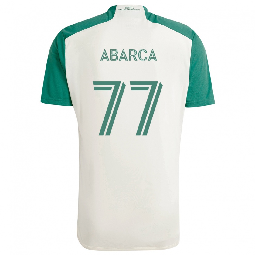 Kandiny Niño Camiseta Diego Abarca #77 Colores Tostados Verde 2ª Equipación 2024/25 La Camisa Chile