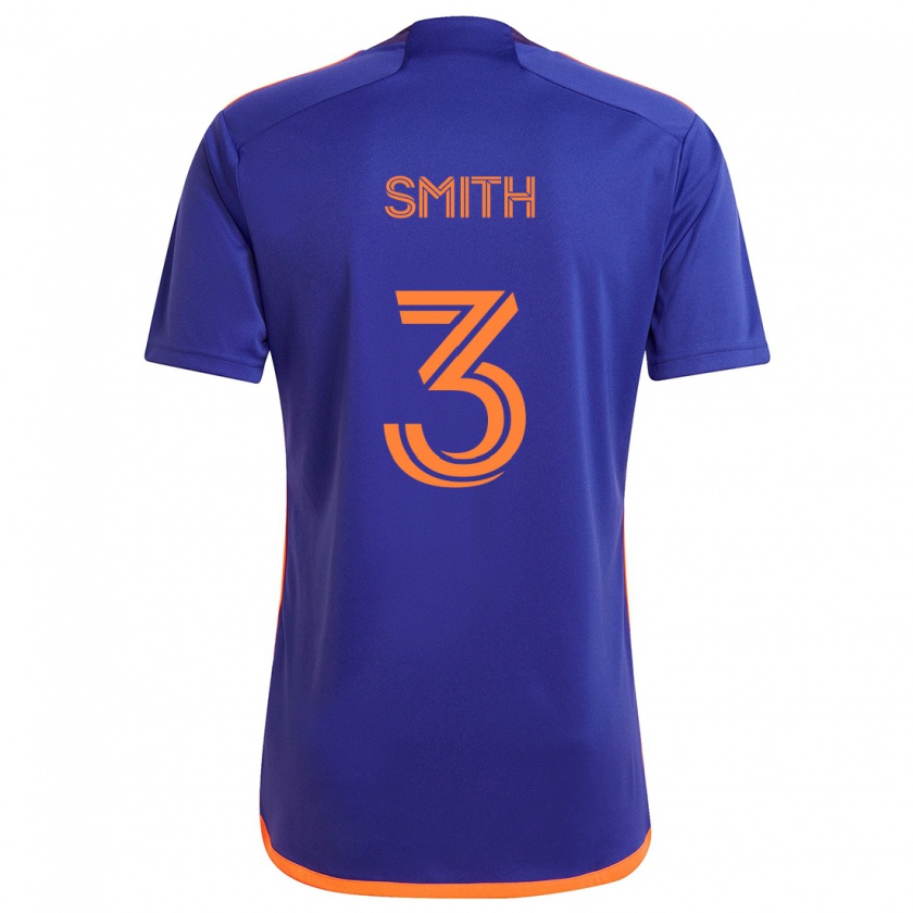 Kandiny Niño Camiseta Brad Smith #3 Púrpura Naranja 2ª Equipación 2024/25 La Camisa Chile