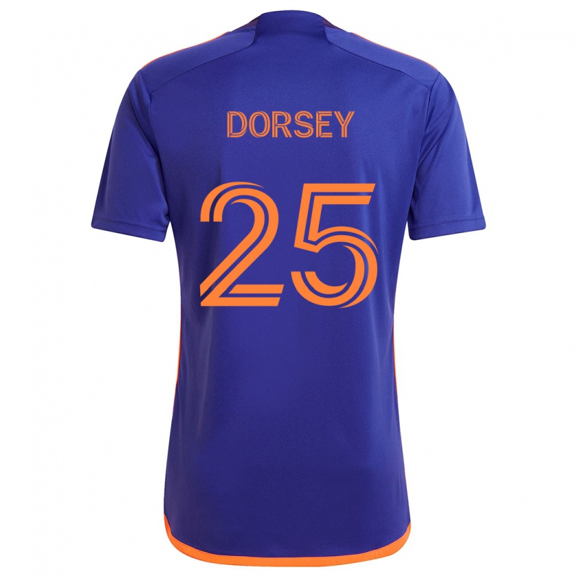 Kandiny Niño Camiseta Griffin Dorsey #25 Púrpura Naranja 2ª Equipación 2024/25 La Camisa Chile