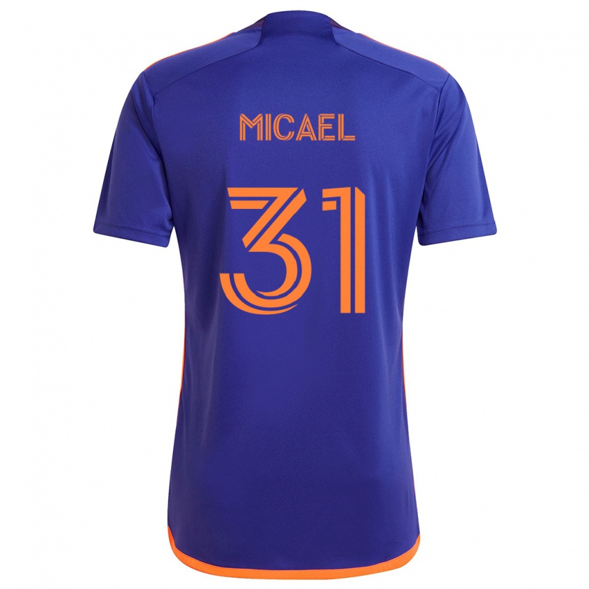 Kandiny Niño Camiseta Micael #31 Púrpura Naranja 2ª Equipación 2024/25 La Camisa Chile