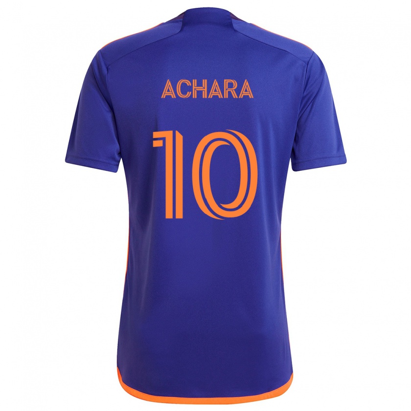 Kandiny Niño Camiseta Ifunanyachi Achara #10 Púrpura Naranja 2ª Equipación 2024/25 La Camisa Chile