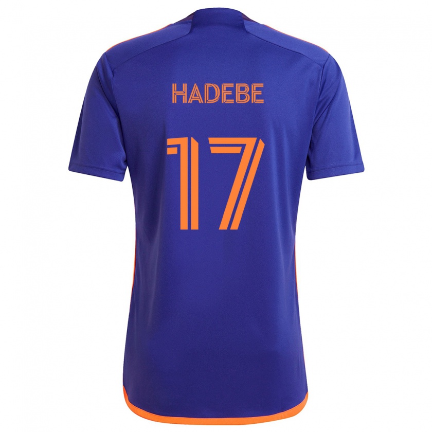 Kandiny Niño Camiseta Teenage Hadebe #17 Púrpura Naranja 2ª Equipación 2024/25 La Camisa Chile