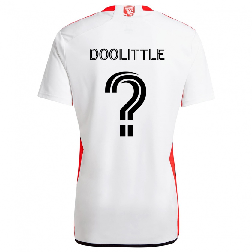 Kandiny Niño Camiseta Brooks Doolittle #0 Blanco Rojo 2ª Equipación 2024/25 La Camisa Chile