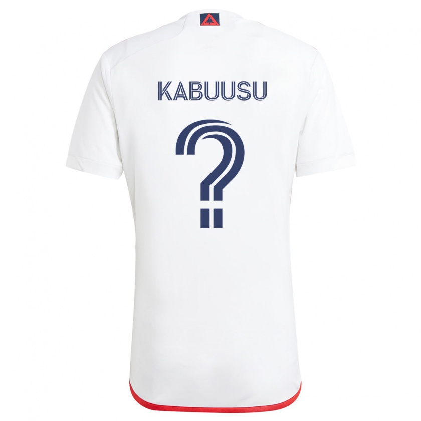 Kandiny Niño Camiseta Jamie Kabuusu #0 Blanco Rojo 2ª Equipación 2024/25 La Camisa Chile