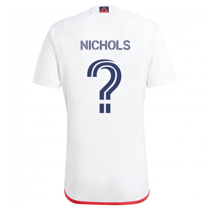 Kandiny Niño Camiseta Robert Nichols #0 Blanco Rojo 2ª Equipación 2024/25 La Camisa Chile