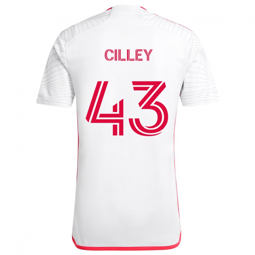 Kandiny Niño Camiseta Cam Cilley #43 Blanco Rojo 2ª Equipación 2024/25 La Camisa Chile