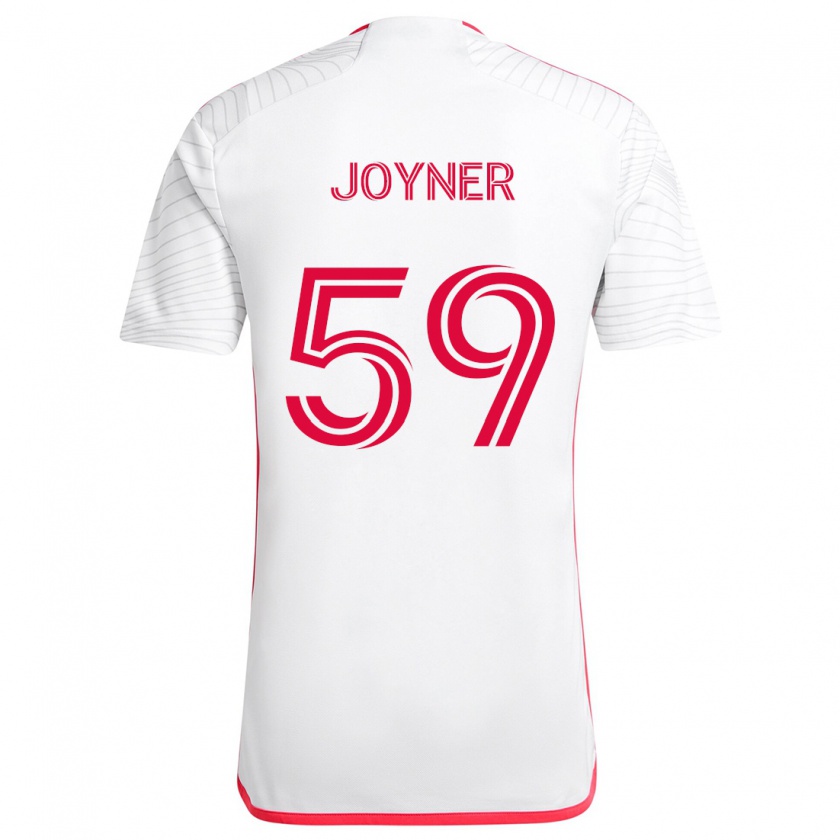 Kandiny Niño Camiseta Mykhi Joyner #59 Blanco Rojo 2ª Equipación 2024/25 La Camisa Chile