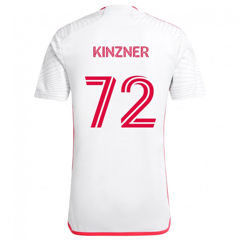 Kandiny Niño Camiseta Eric Kinzner #72 Blanco Rojo 2ª Equipación 2024/25 La Camisa Chile