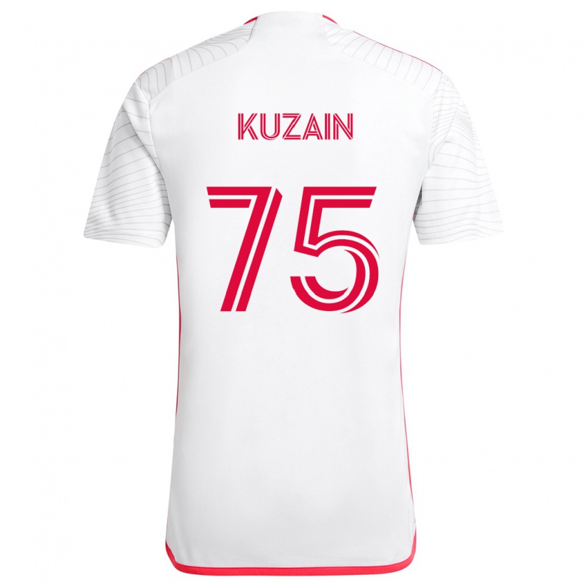 Kandiny Niño Camiseta Wan Kuzain #75 Blanco Rojo 2ª Equipación 2024/25 La Camisa Chile