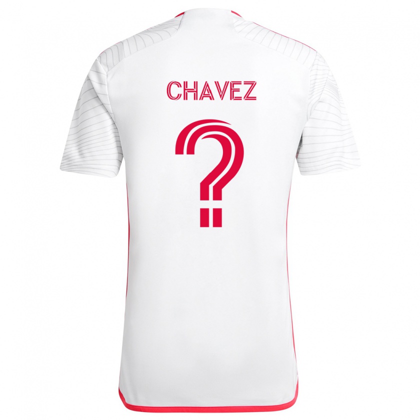 Kandiny Niño Camiseta Emiliano Chavez #0 Blanco Rojo 2ª Equipación 2024/25 La Camisa Chile