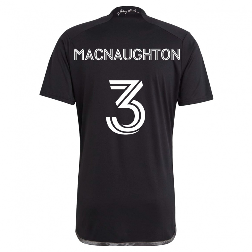 Kandiny Niño Camiseta Lukas Macnaughton #3 Negro 2ª Equipación 2024/25 La Camisa Chile