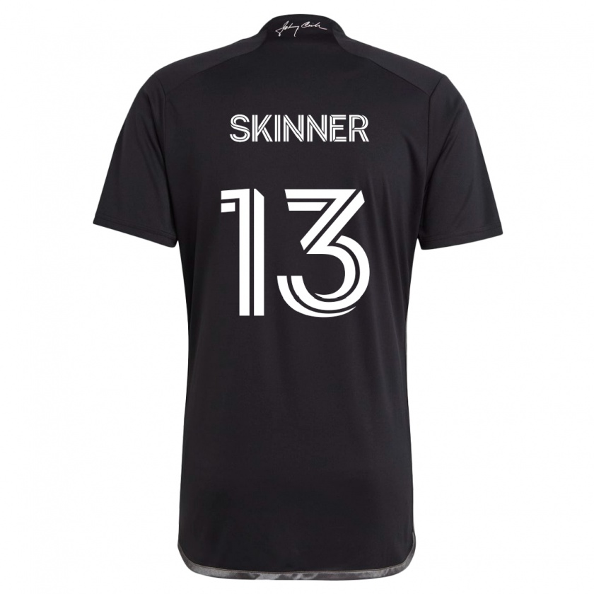 Kandiny Niño Camiseta Joey Skinner #13 Negro 2ª Equipación 2024/25 La Camisa Chile