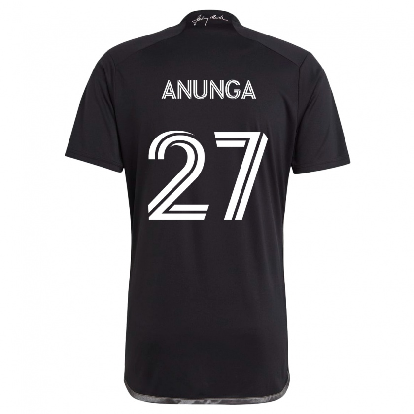 Kandiny Niño Camiseta Tah Anunga #27 Negro 2ª Equipación 2024/25 La Camisa Chile