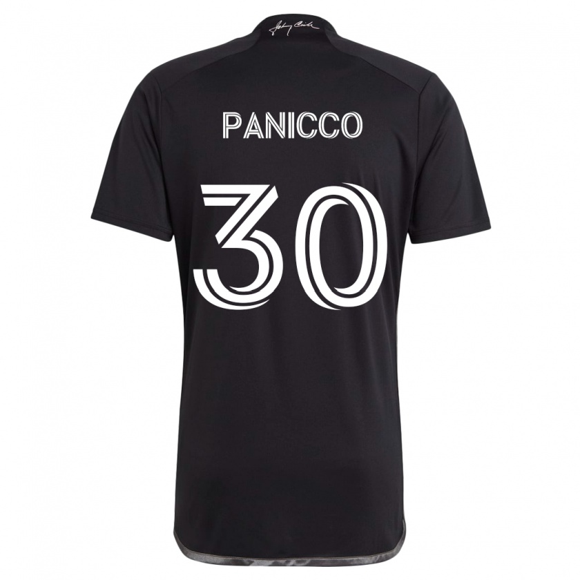 Kandiny Niño Camiseta Elliot Panicco #30 Negro 2ª Equipación 2024/25 La Camisa Chile