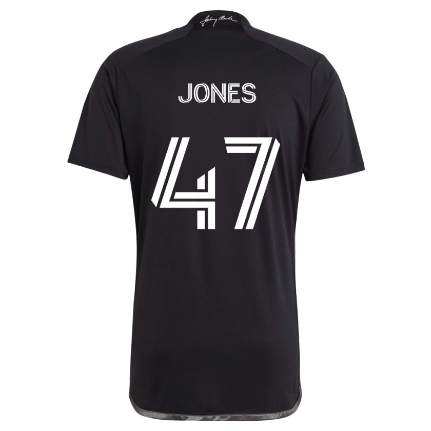 Kandiny Niño Camiseta Isaiah Jones #47 Negro 2ª Equipación 2024/25 La Camisa Chile