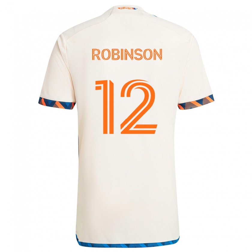 Kandiny Niño Camiseta Miles Robinson #12 Blanco Naranja 2ª Equipación 2024/25 La Camisa Chile