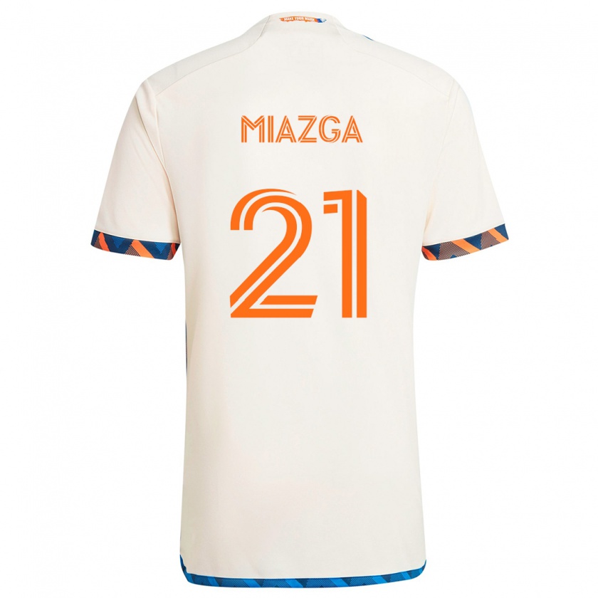 Kandiny Niño Camiseta Matt Miazga #21 Blanco Naranja 2ª Equipación 2024/25 La Camisa Chile