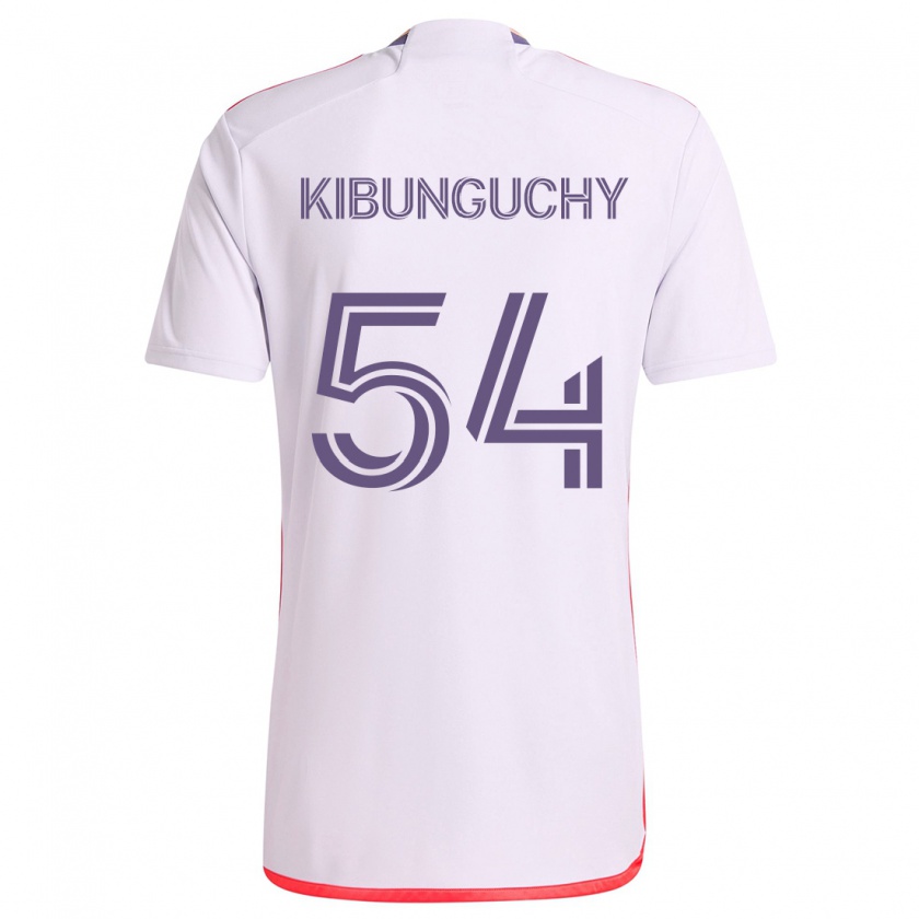 Kandiny Niño Camiseta Nabi Kibunguchy #54 Blanco Rojo Púrpura 2ª Equipación 2024/25 La Camisa Chile