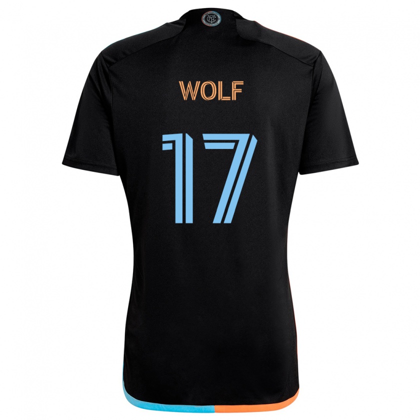 Kandiny Niño Camiseta Hannes Wolf #17 Negro Naranja Azul 2ª Equipación 2024/25 La Camisa Chile