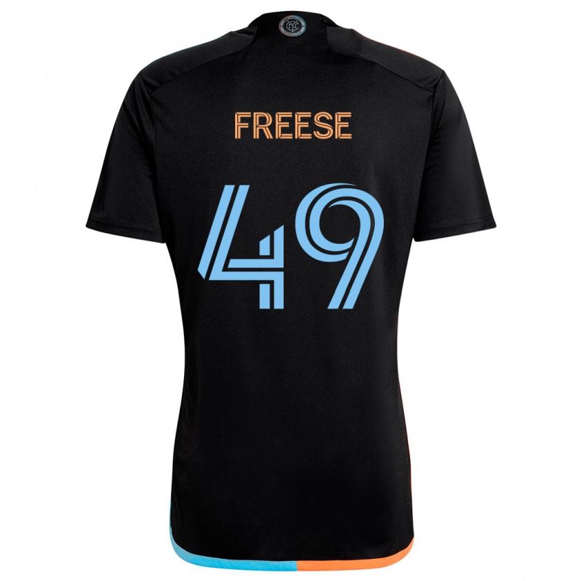 Kandiny Niño Camiseta Matt Freese #49 Negro Naranja Azul 2ª Equipación 2024/25 La Camisa Chile