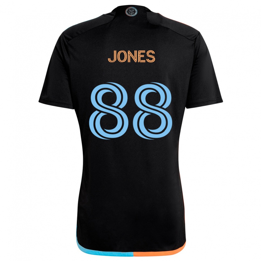 Kandiny Niño Camiseta Malachi Jones #88 Negro Naranja Azul 2ª Equipación 2024/25 La Camisa Chile