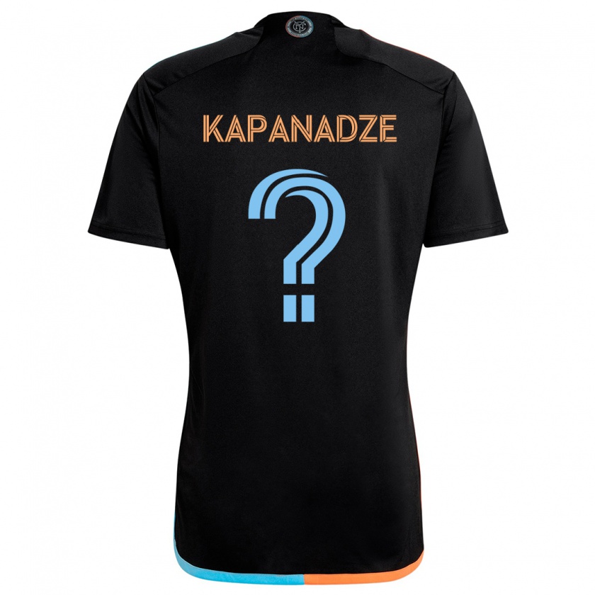 Kandiny Niño Camiseta Nicholas Kapanadze #0 Negro Naranja Azul 2ª Equipación 2024/25 La Camisa Chile