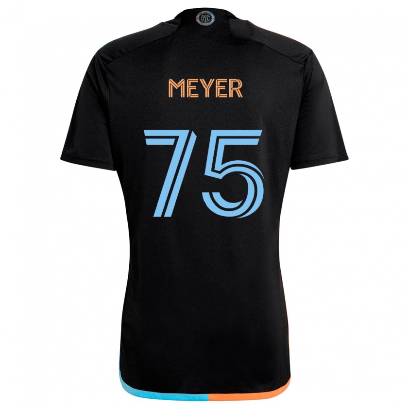 Kandiny Niño Camiseta Will Meyer #75 Negro Naranja Azul 2ª Equipación 2024/25 La Camisa Chile