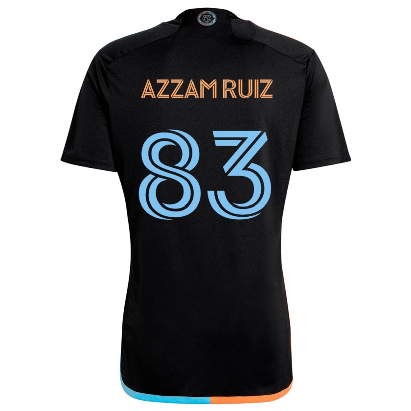 Kandiny Niño Camiseta Camil Azzam Ruiz #83 Negro Naranja Azul 2ª Equipación 2024/25 La Camisa Chile