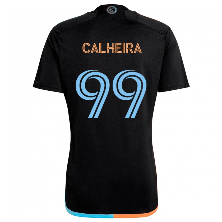 Kandiny Niño Camiseta Taylor Calheira #99 Negro Naranja Azul 2ª Equipación 2024/25 La Camisa Chile