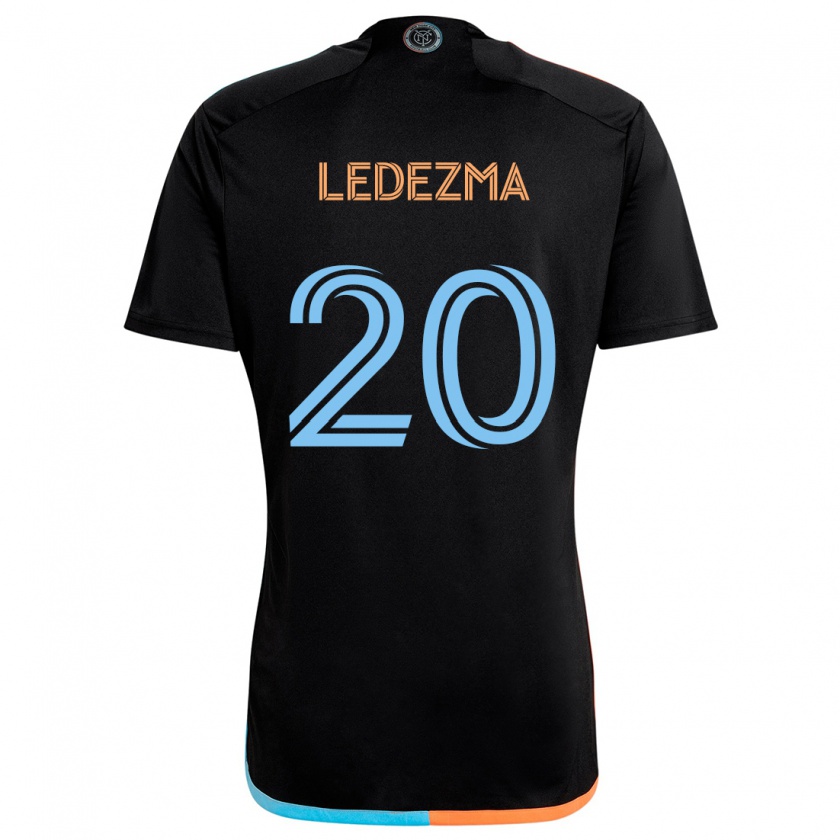 Kandiny Niño Camiseta Richard Ledezma #20 Negro Naranja Azul 2ª Equipación 2024/25 La Camisa Chile