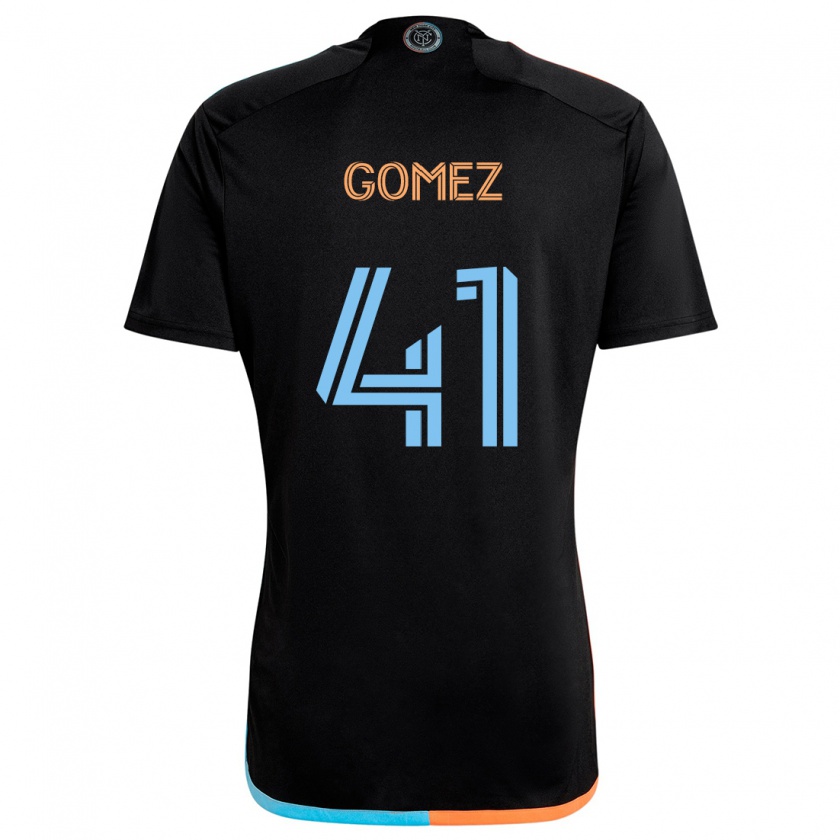 Kandiny Niño Camiseta Julián Gómez #41 Negro Naranja Azul 2ª Equipación 2024/25 La Camisa Chile