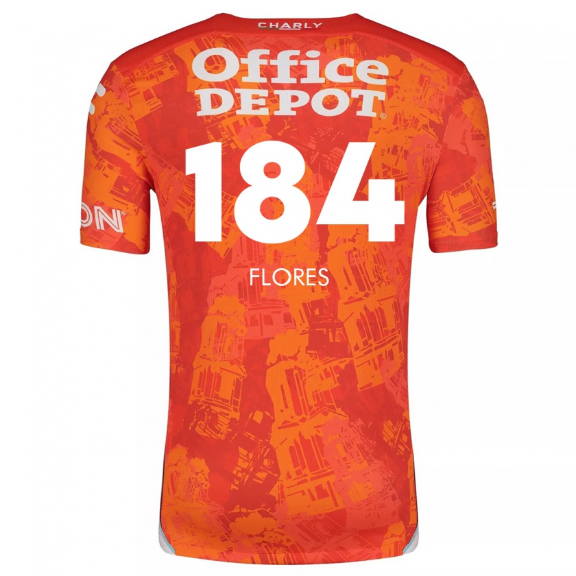 Kandiny Niño Camiseta Jason Flores #184 Naranja Blanco 2ª Equipación 2024/25 La Camisa Chile