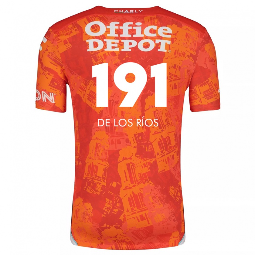 Kandiny Niño Camiseta Sergio De Los Ríos #191 Naranja Blanco 2ª Equipación 2024/25 La Camisa Chile