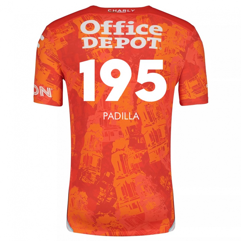 Kandiny Niño Camiseta Ángel Padilla #195 Naranja Blanco 2ª Equipación 2024/25 La Camisa Chile