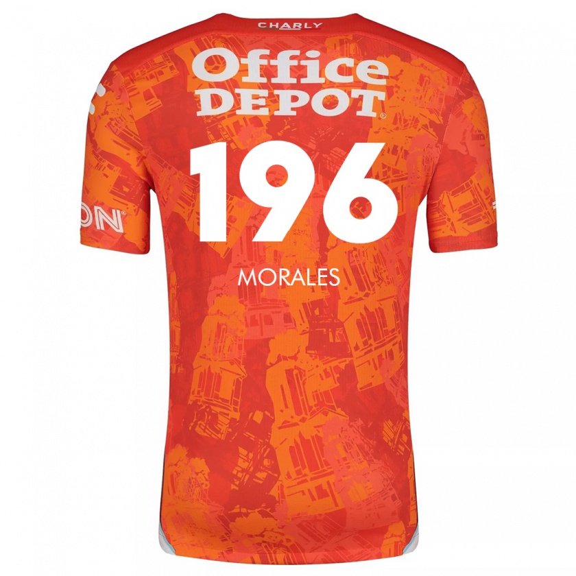 Kandiny Niño Camiseta Erik Morales #196 Naranja Blanco 2ª Equipación 2024/25 La Camisa Chile