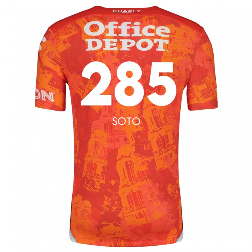 Kandiny Niño Camiseta Edwin Soto #285 Naranja Blanco 2ª Equipación 2024/25 La Camisa Chile