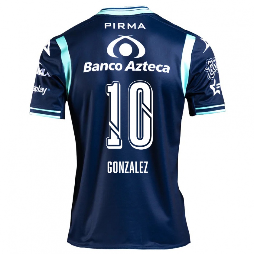 Kandiny Niño Camiseta Jair González #10 Azul Marino 2ª Equipación 2024/25 La Camisa Chile