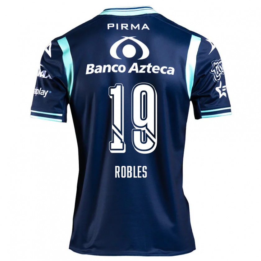 Kandiny Niño Camiseta Ángel Robles #19 Azul Marino 2ª Equipación 2024/25 La Camisa Chile